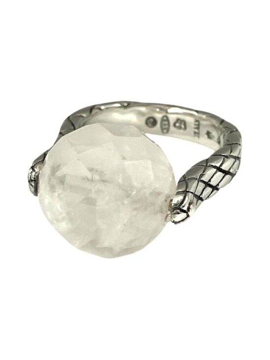 Bottega Veneta Jewelry - Bottega Veneta Intrecciato Clear Ball Ring Silver
